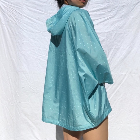 Columbia Blue White Flash Forward Rain Anorak - Picture 2 of 5